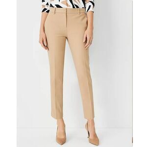 Ann Taylor Curvy Trouser Pants Size 10 Crop Beige Tan